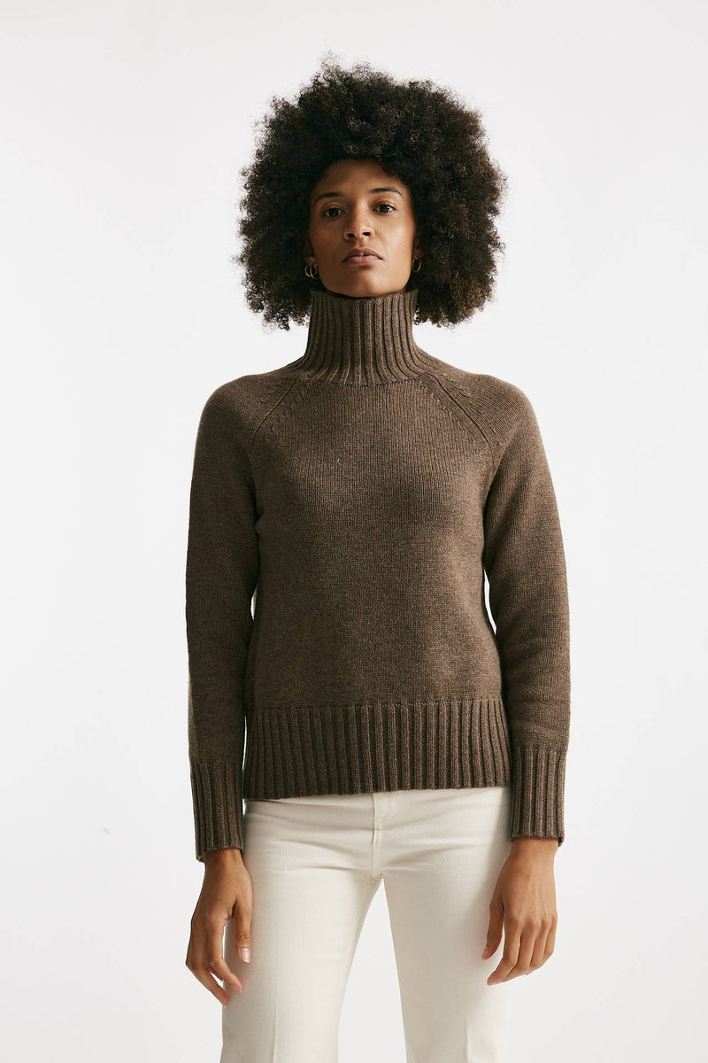 Maglia MANTOVA dolcevita in lana e cachemire tortora women Max mara s - 2