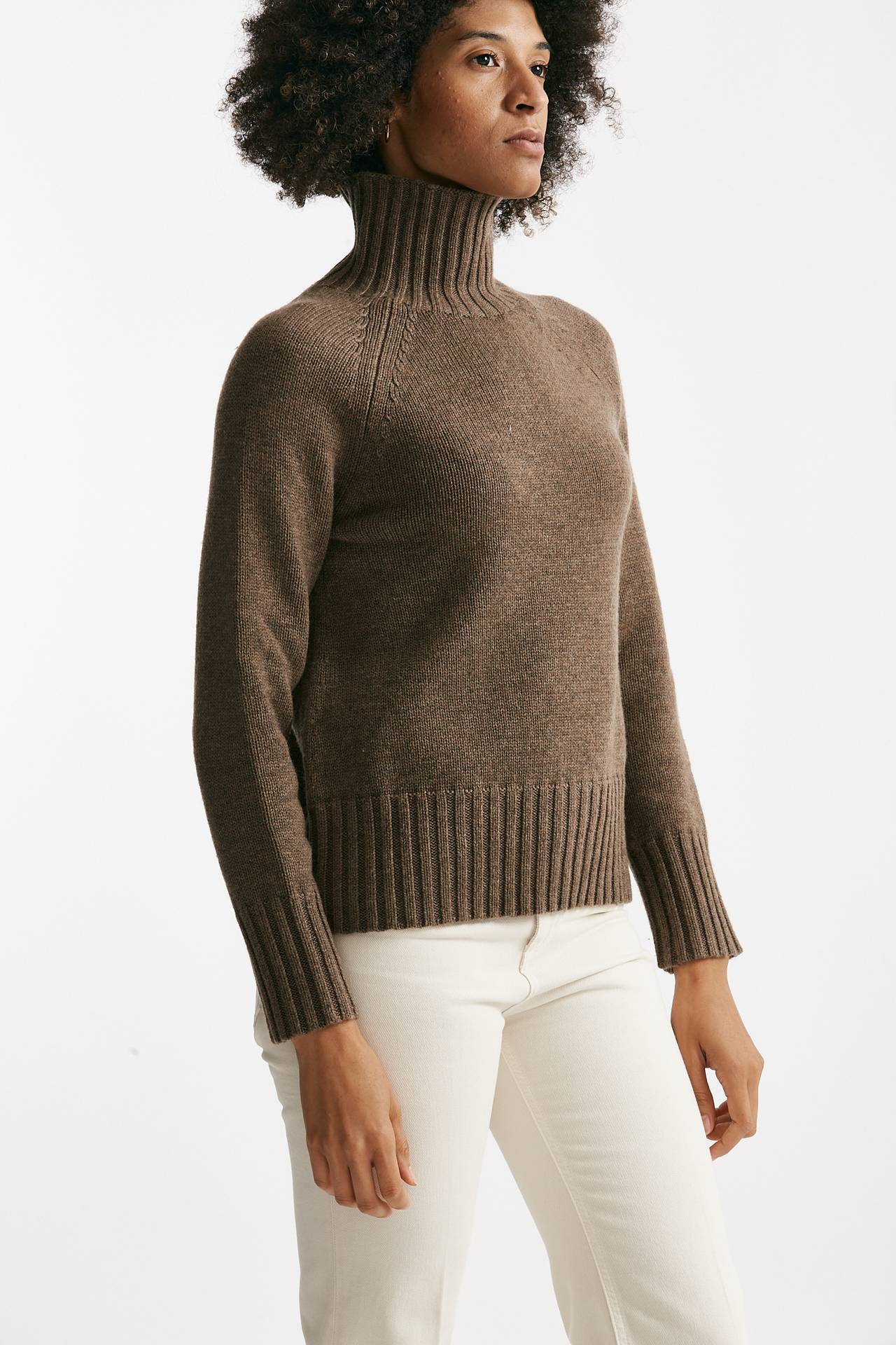 Maglia MANTOVA dolcevita in lana e cachemire tortora women Max mara s - 3