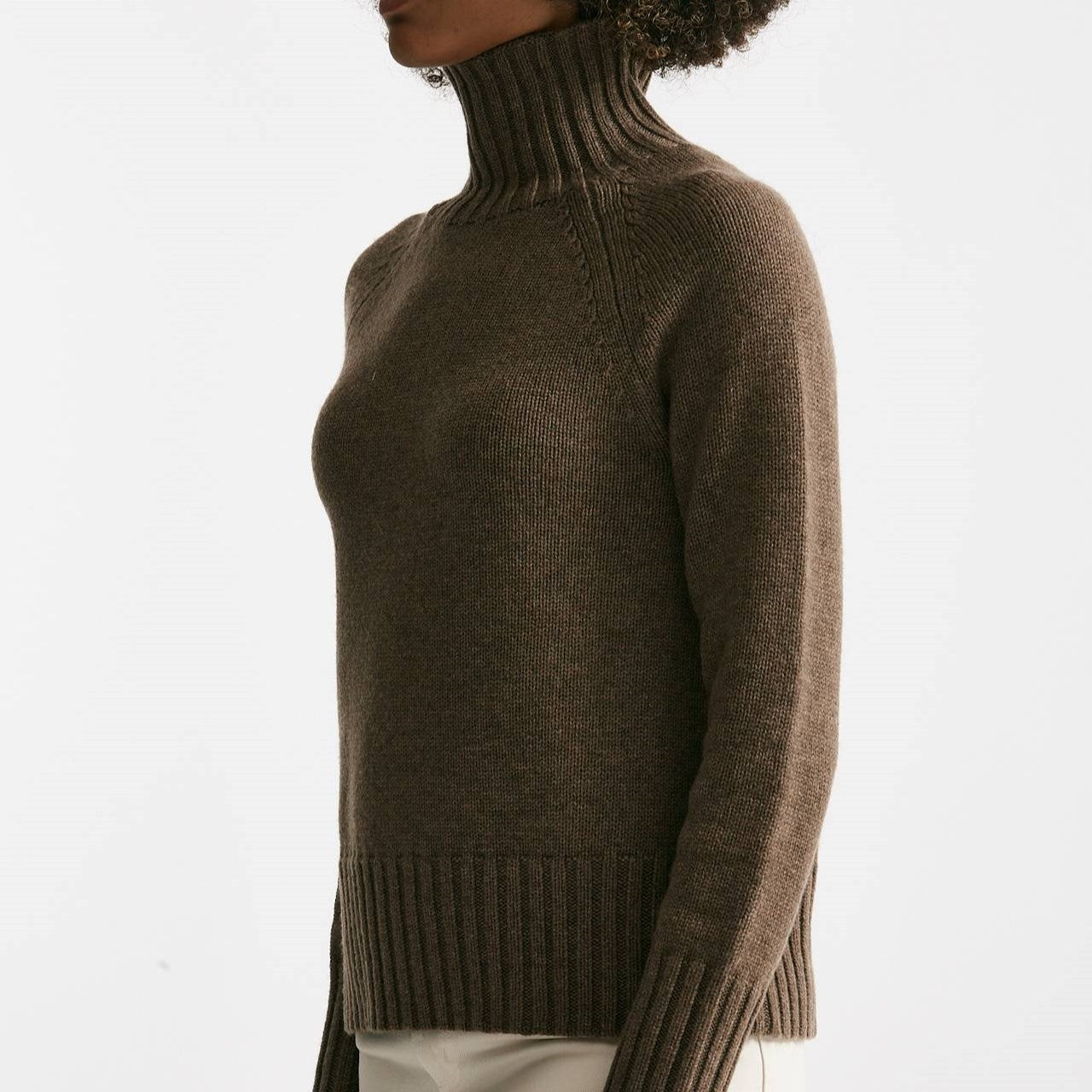 Maglia MANTOVA dolcevita in lana e cachemire tortora women Max mara s - 7