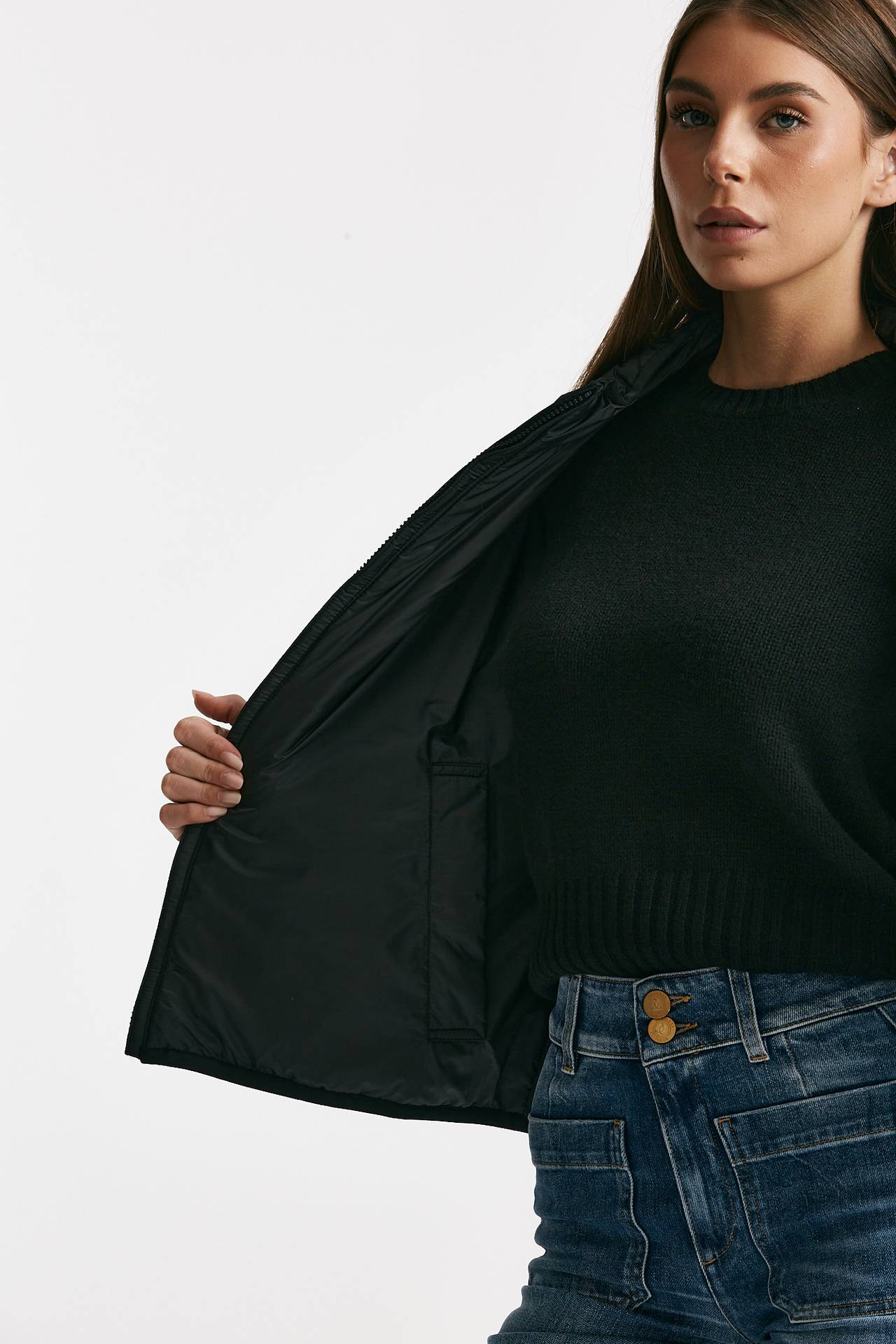 Giubbino DELFINA in tela antigoccia nero women Max mara s - 5