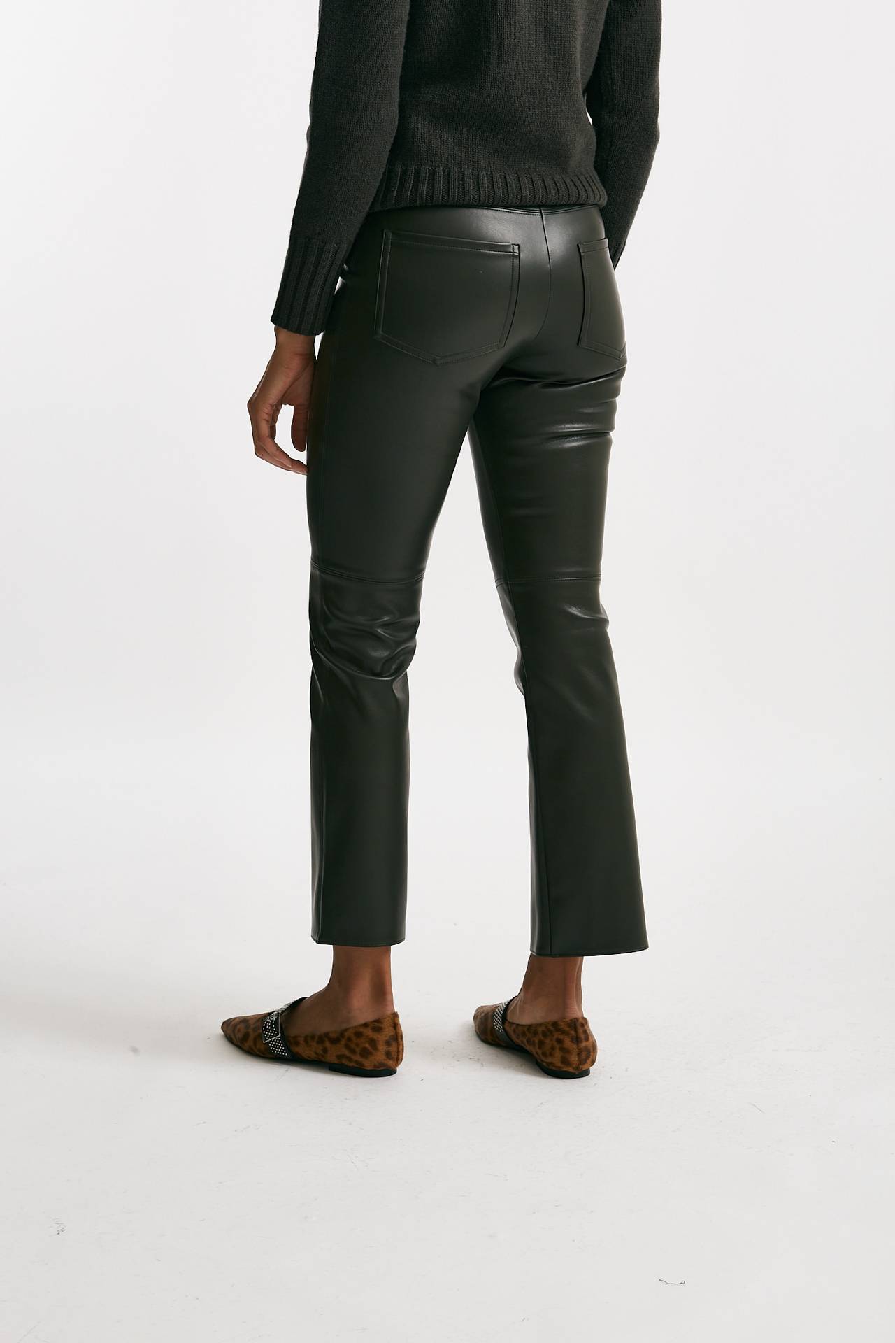 Pantalone slim SUBLIME in eco pelle verdone women Max mara s - 3