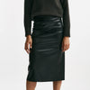 Gonna midi PLATA in eco pelle nero women Max mara s - 5