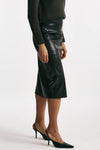Gonna midi PLATA in eco pelle nero women Max mara s - 2