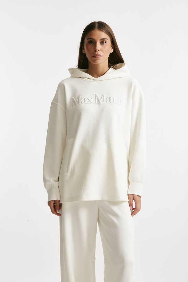 Felpa over VISIERA in jersey di cotone bianco women Max mara s