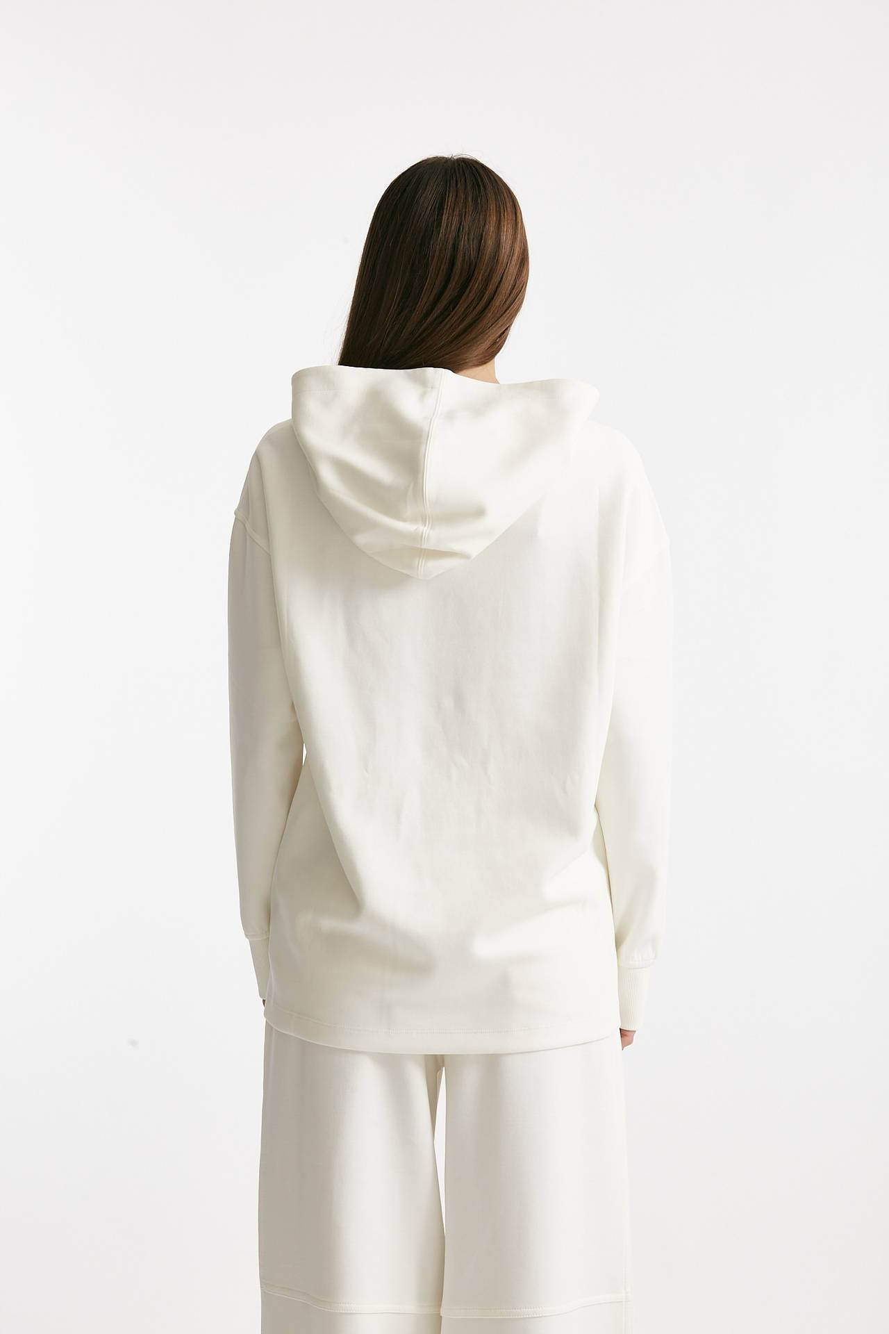 Felpa over VISIERA in jersey di cotone bianco women Max mara s - 3