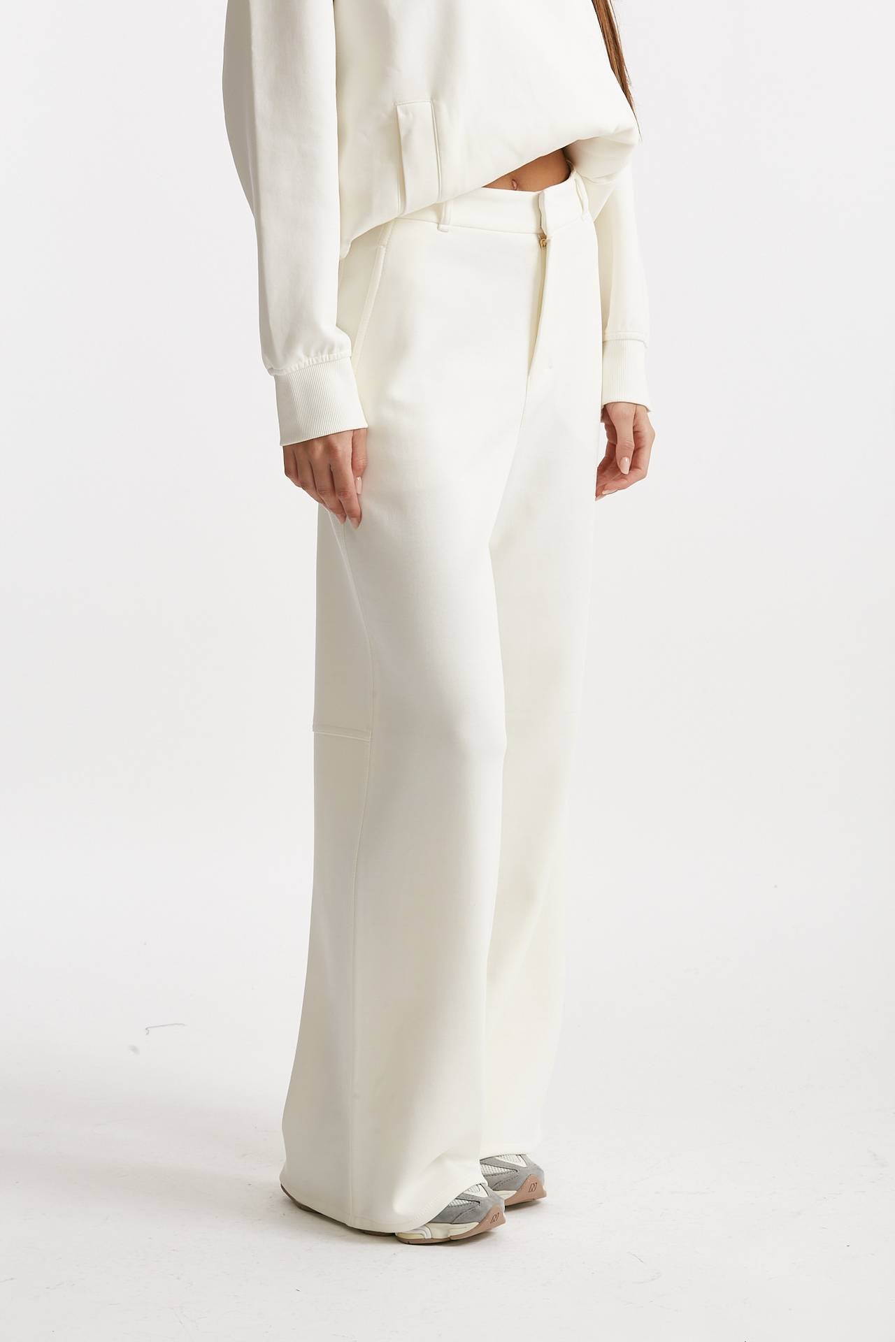 Pantalone MERLOT in jersey di cotone bianco women Max mara s - 3