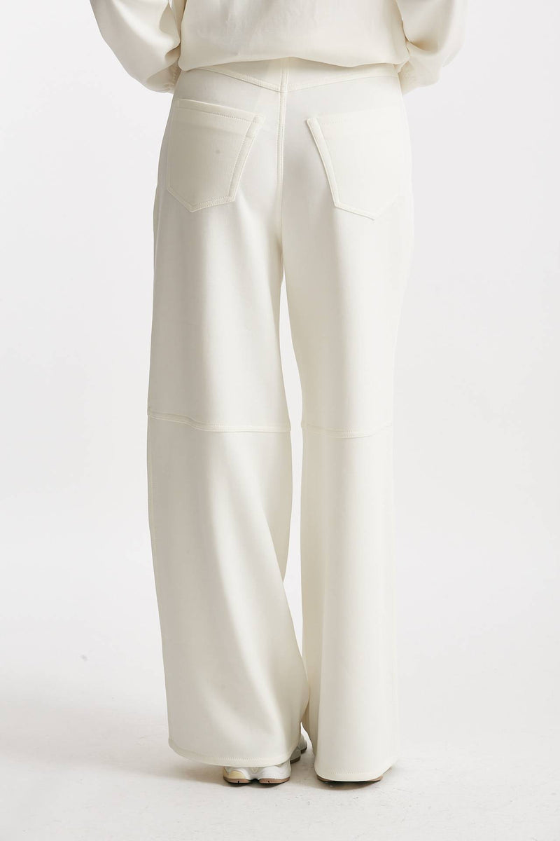 Pantalone MERLOT in jersey di cotone bianco women Max mara s - 4