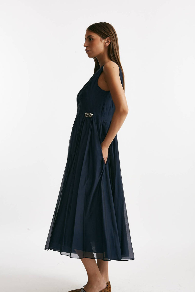 Abito midi in organza WALLY blu women Max mara s - 4