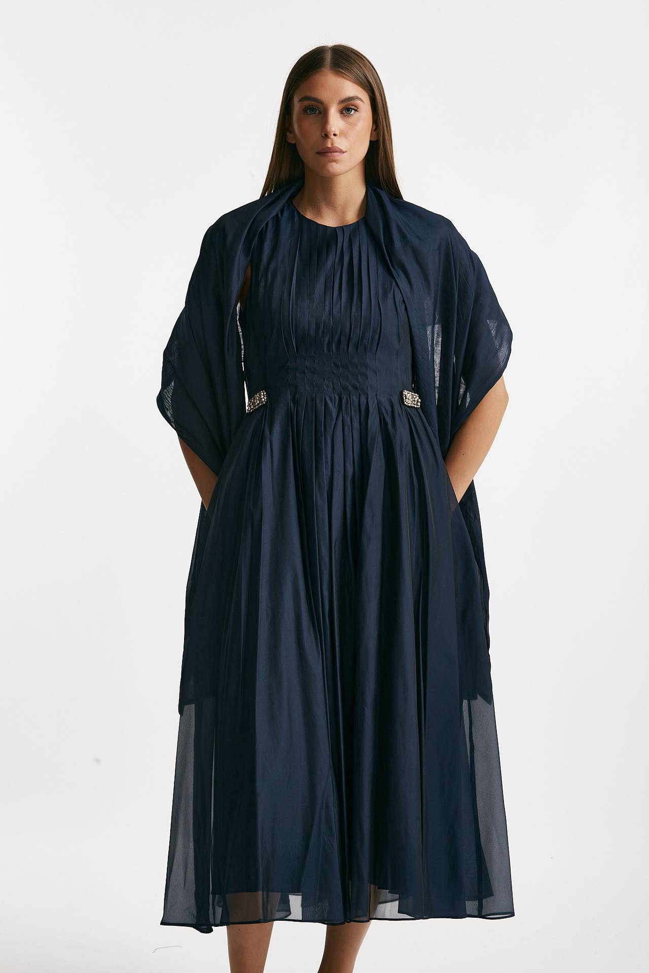 Abito midi in organza WALLY blu women Max mara s - 8