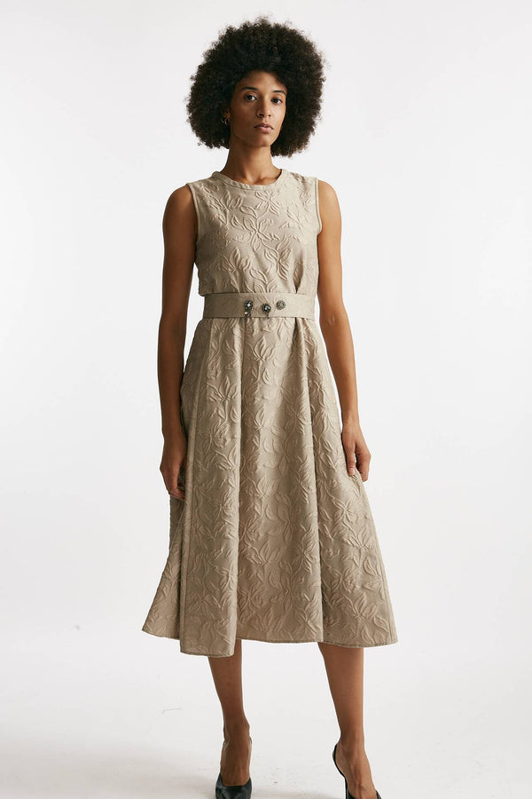 Abito jaquard tono su tono FIABA beige women Max mara s