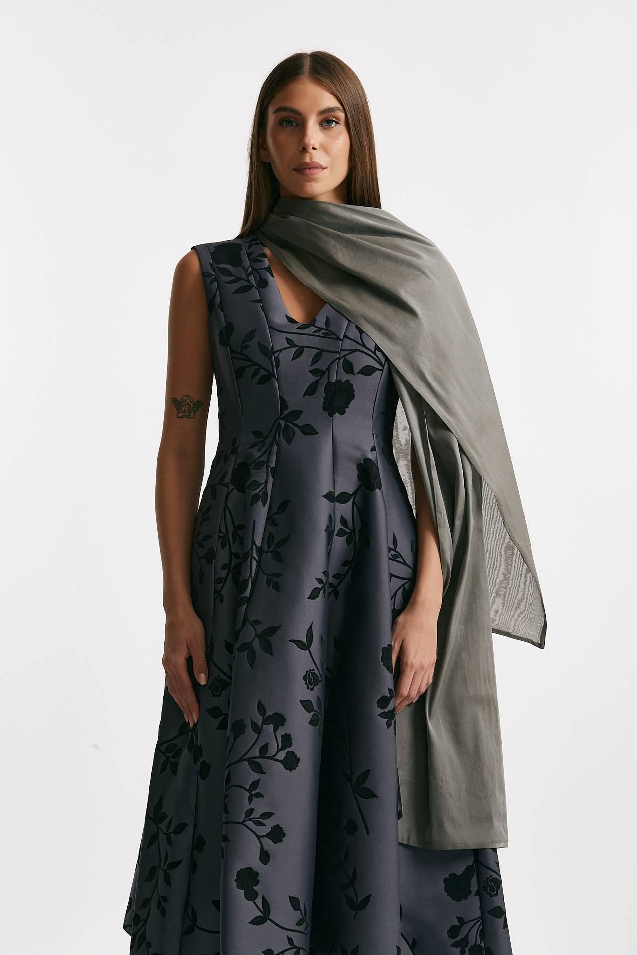 Stola in tessuto di seta grigio women Max mara s - 1