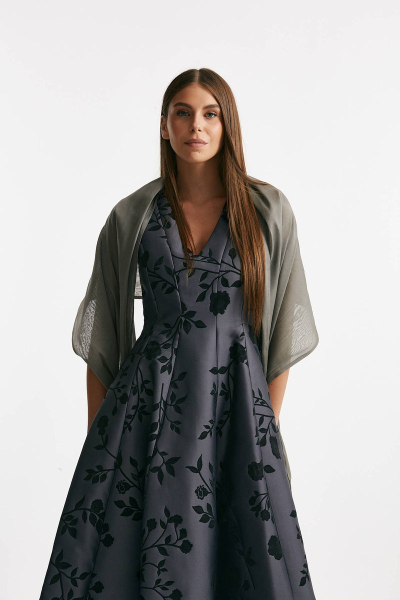 Stola in tessuto di seta grigio women Max mara s - 2