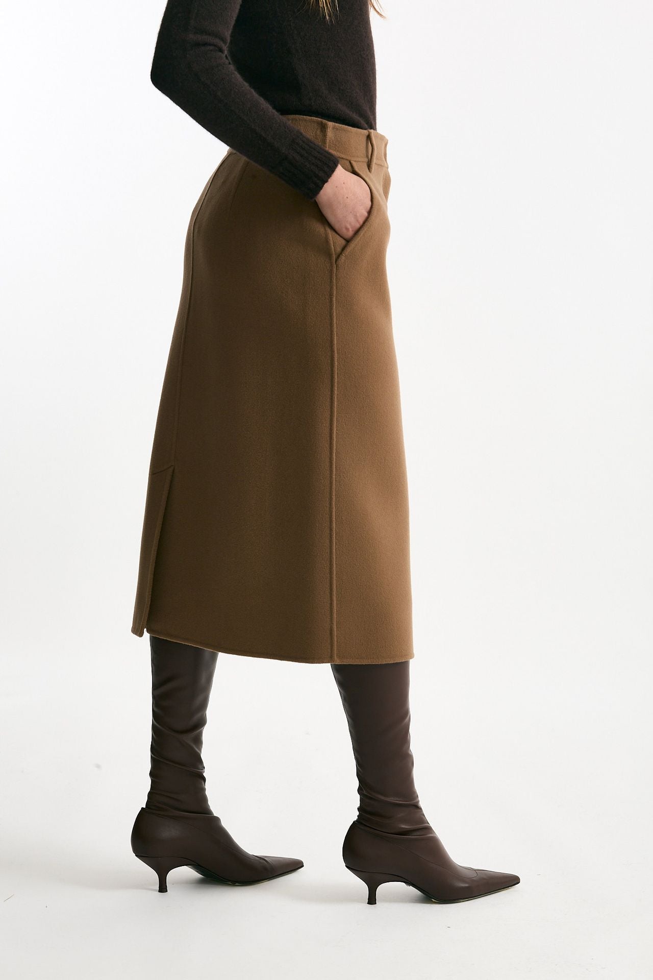 Gonna JANE in drap di lana cammello women Max mara s - 4