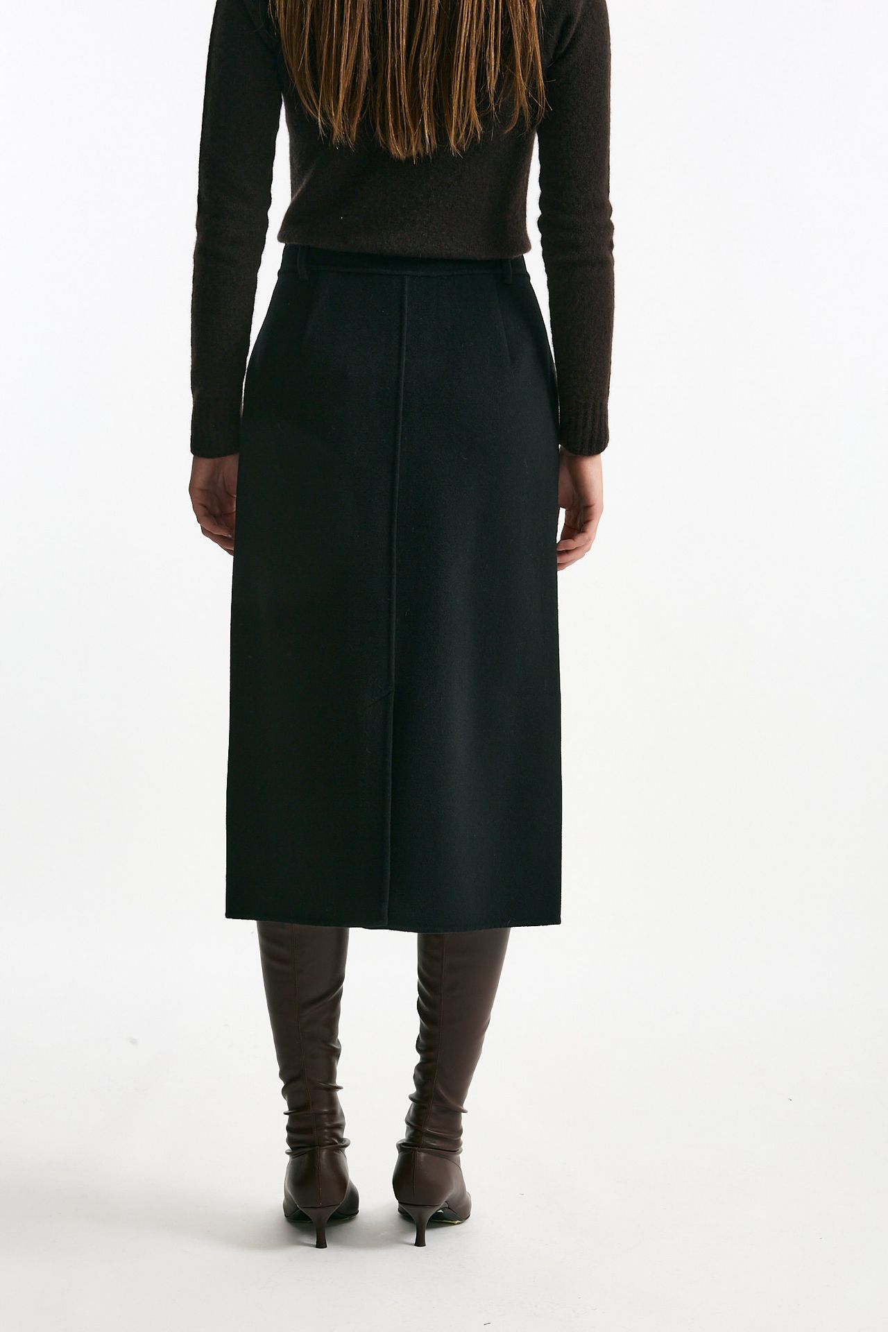 Gonna JANE in drap di lana nero women Max mara s - 3