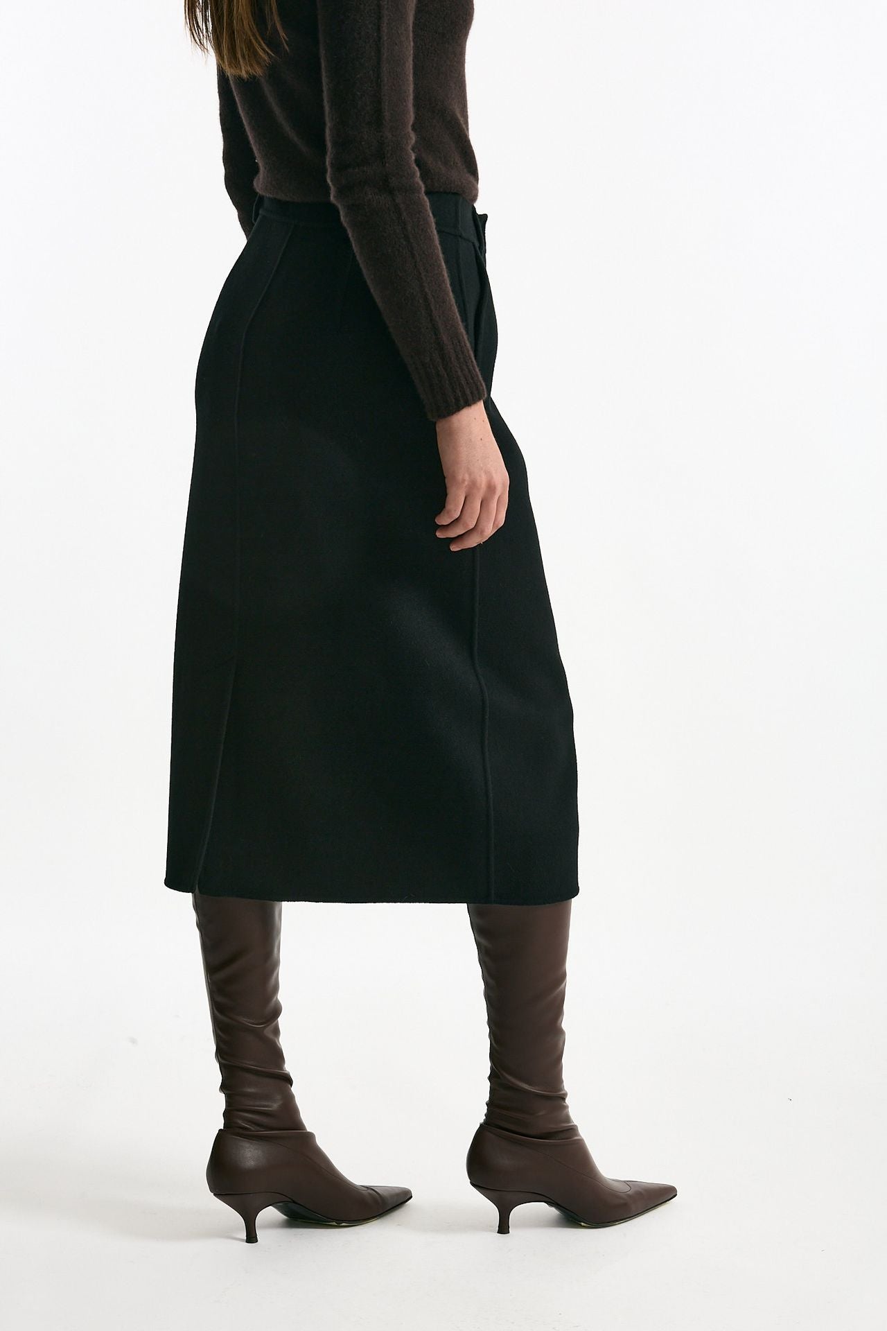 Gonna JANE in drap di lana nero women Max mara s - 2