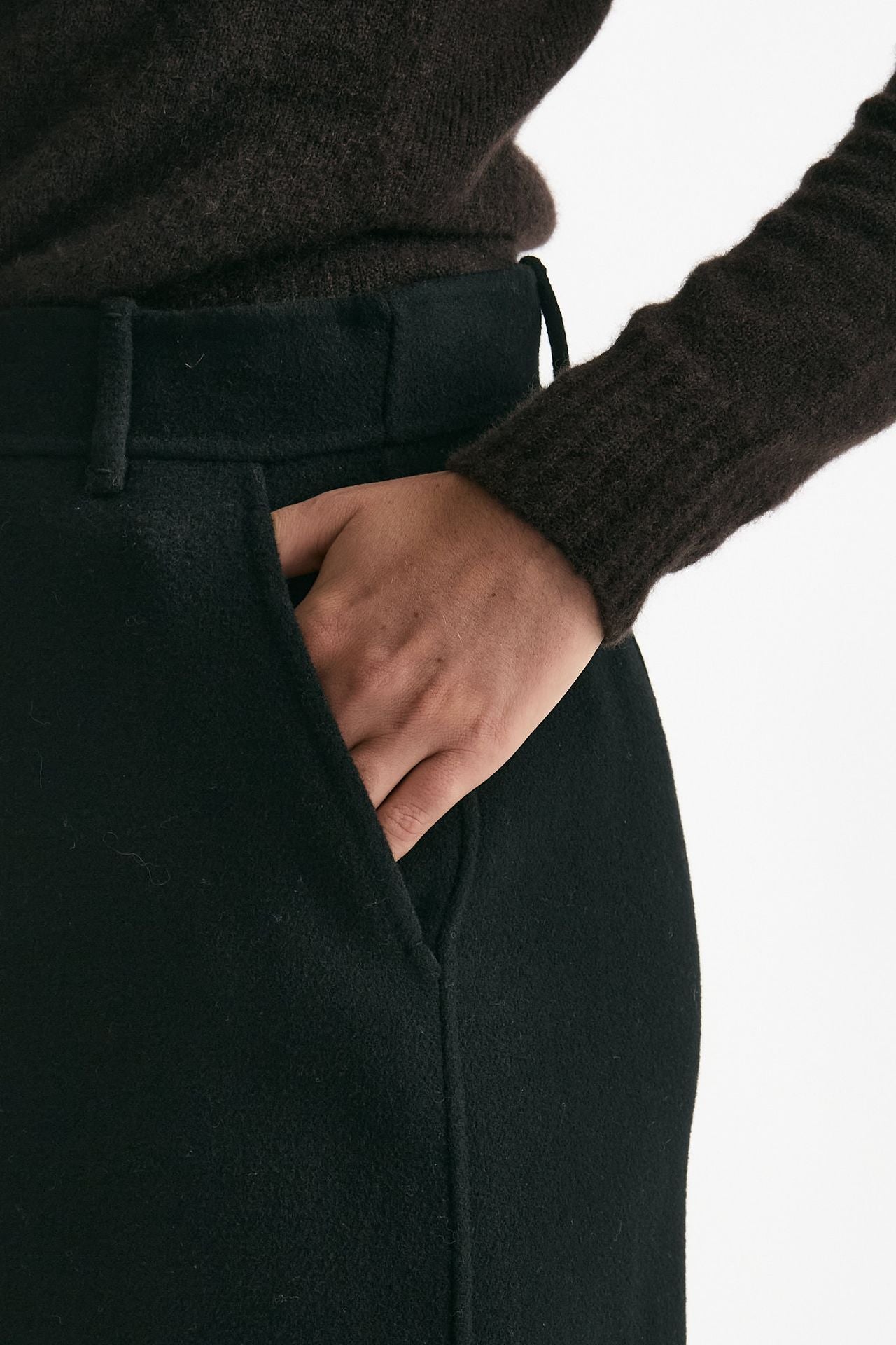 Gonna JANE in drap di lana nero women Max mara s - 4