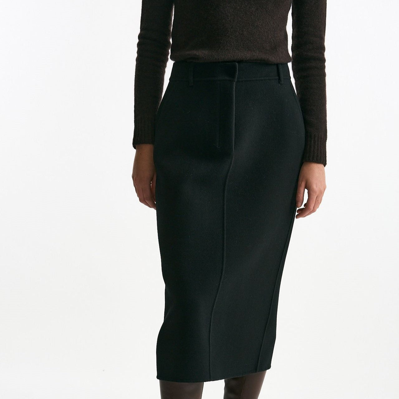 Gonna JANE in drap di lana nero women Max mara s - 5