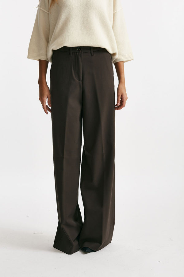 pantalone palazzo karen marrone women Nine in the morning