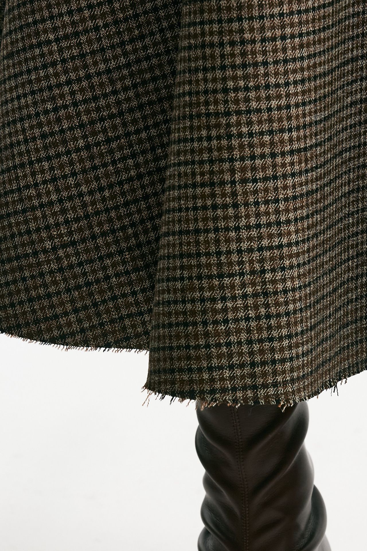 Gonna a ruota in lana check marrone women Nine in the morning - 6