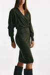 abito in maglia verde oliva women Nude - 4