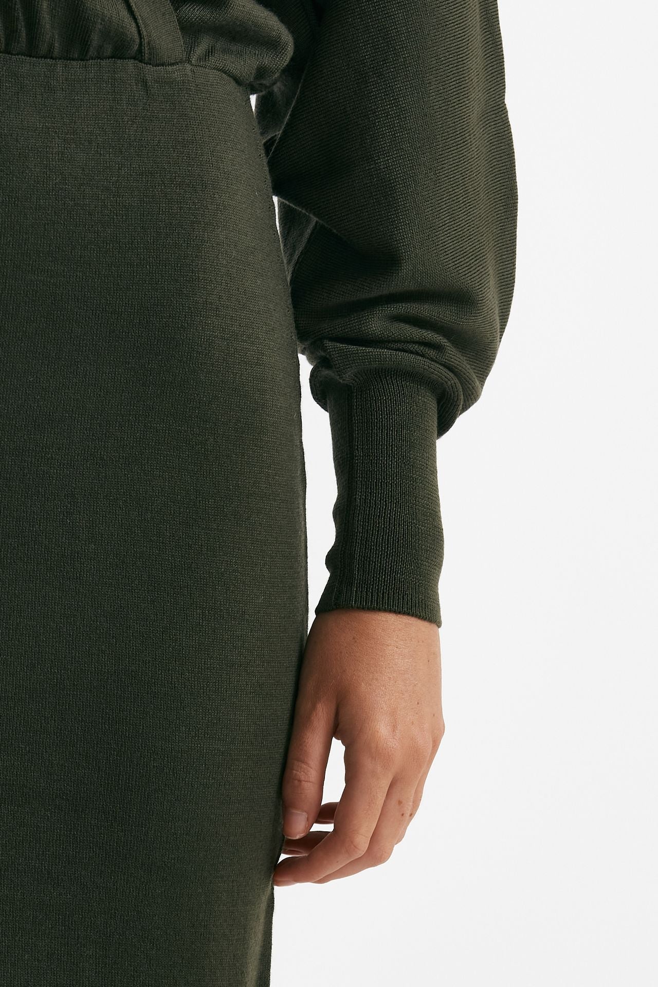 abito in maglia verde oliva women Nude - 6