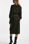 abito in maglia scollo a v cioccolato women Nude - 3
