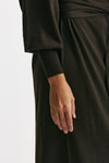 abito in maglia scollo a v cioccolato women Nude - 5