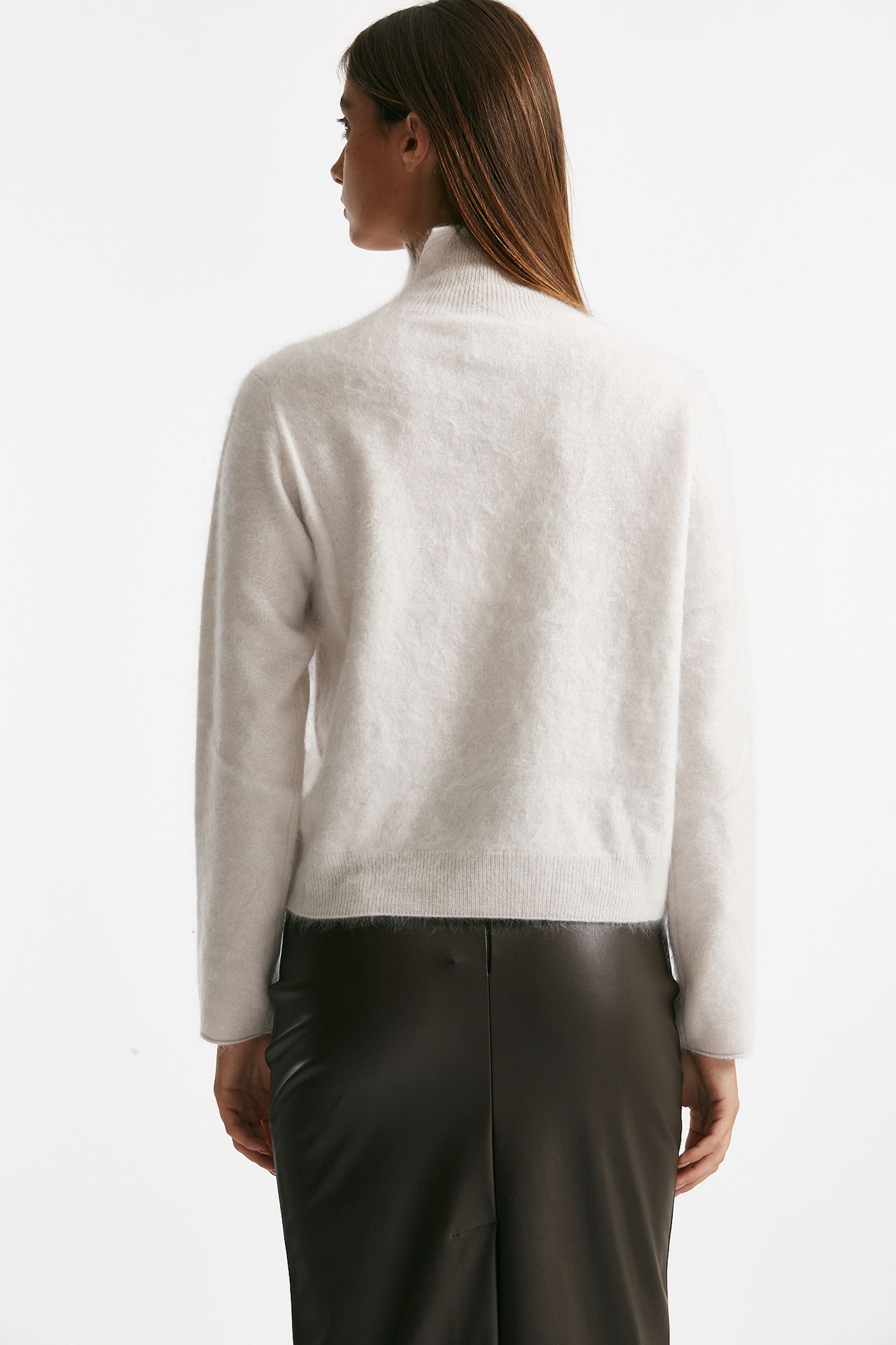 maglia collo alto bianco panna women Nude - 3