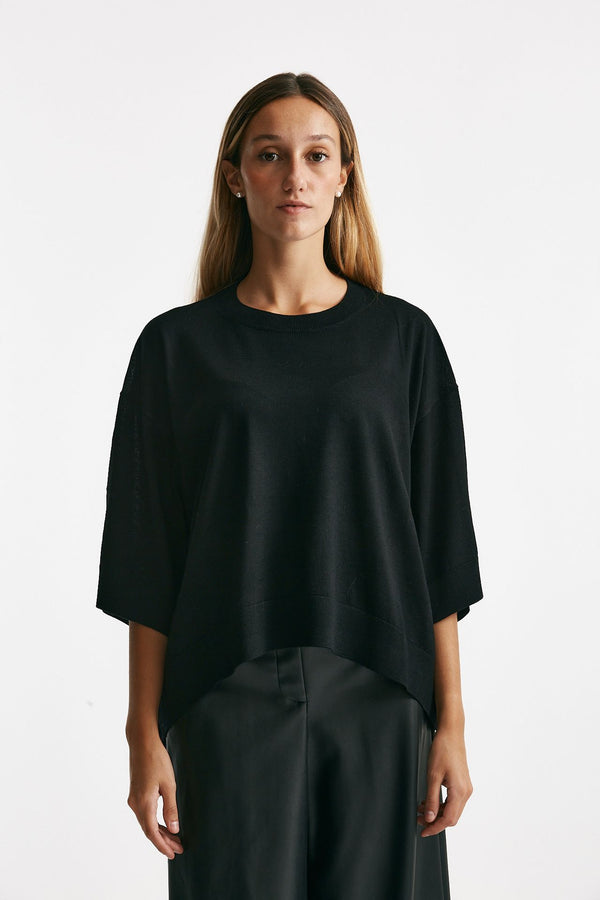 maglia scatolina nero women Nude