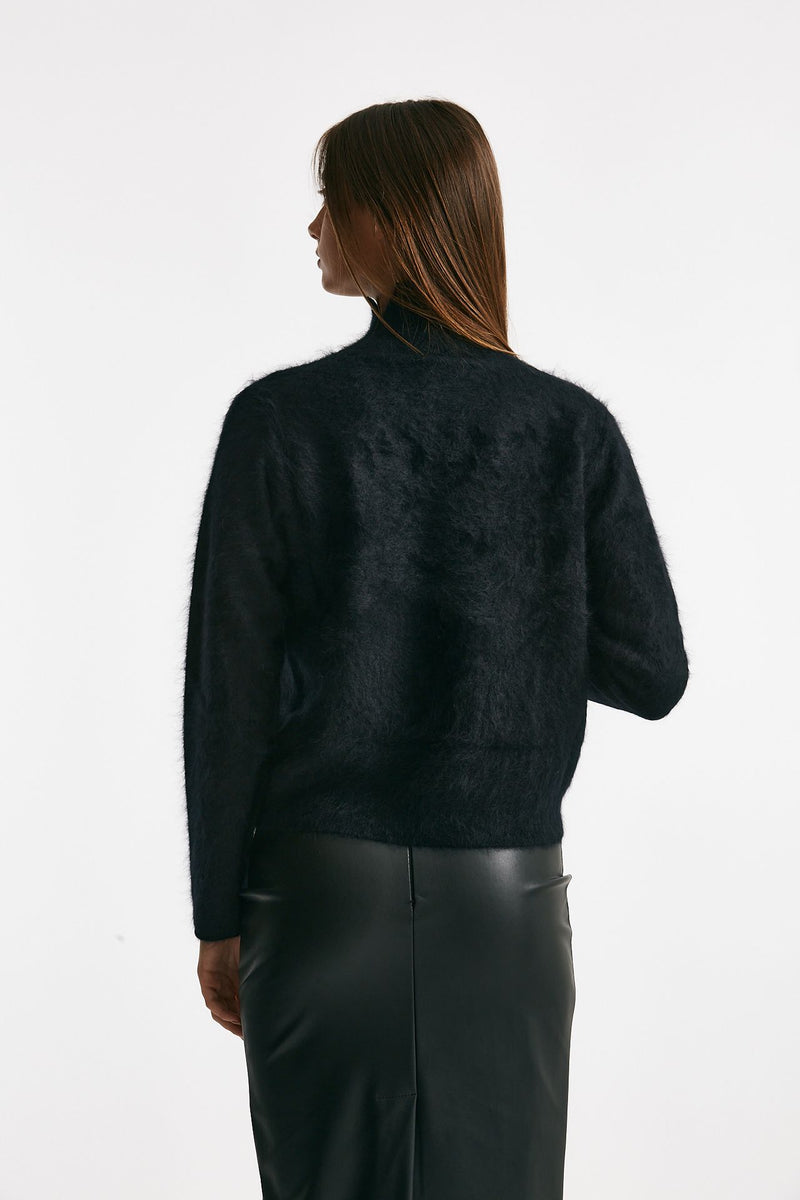 maglia cardigan jaquard nero e bianco women Nude - 3