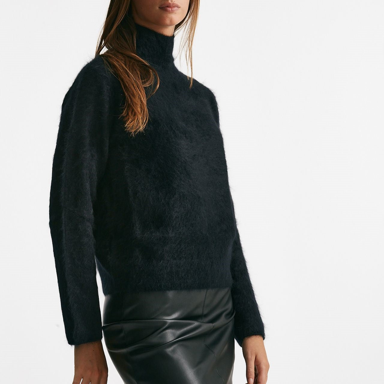 maglia cardigan jaquard nero e bianco women Nude - 7