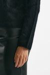 maglia cardigan jaquard nero e bianco women Nude - 6