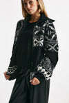 maglia collo alto cardigan jaquard women Nude - 2