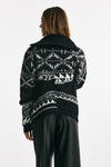 maglia collo alto cardigan jaquard women Nude - 3