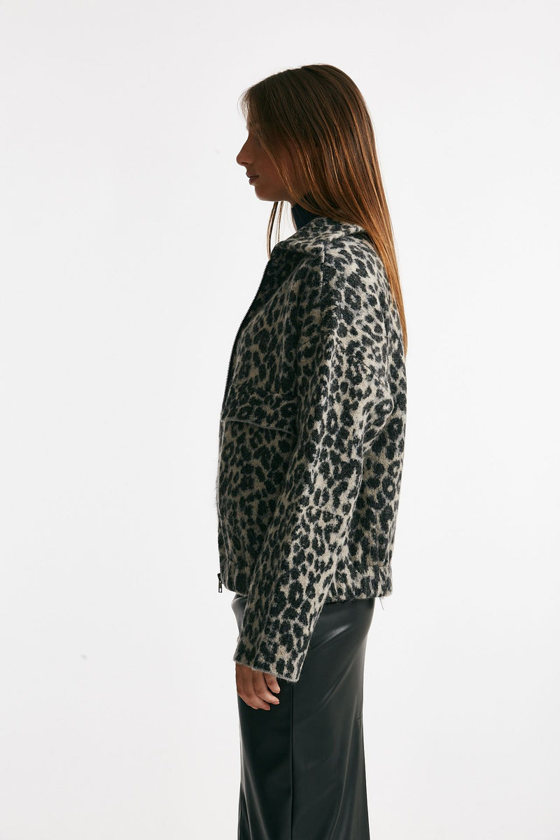 casacca collo ampio animalier women Nude - 2