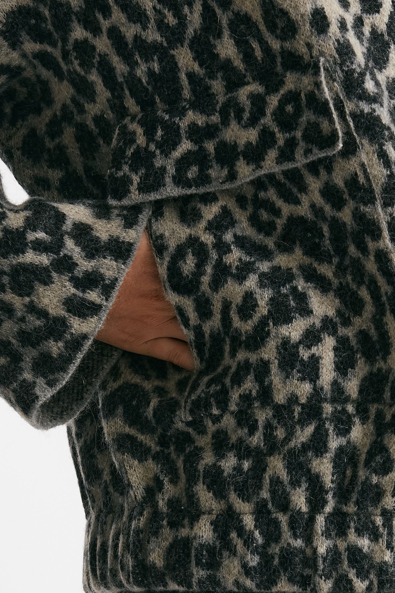 casacca collo ampio animalier women Nude - 7