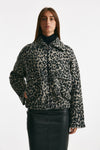casacca collo ampio animalier women Nude - 5