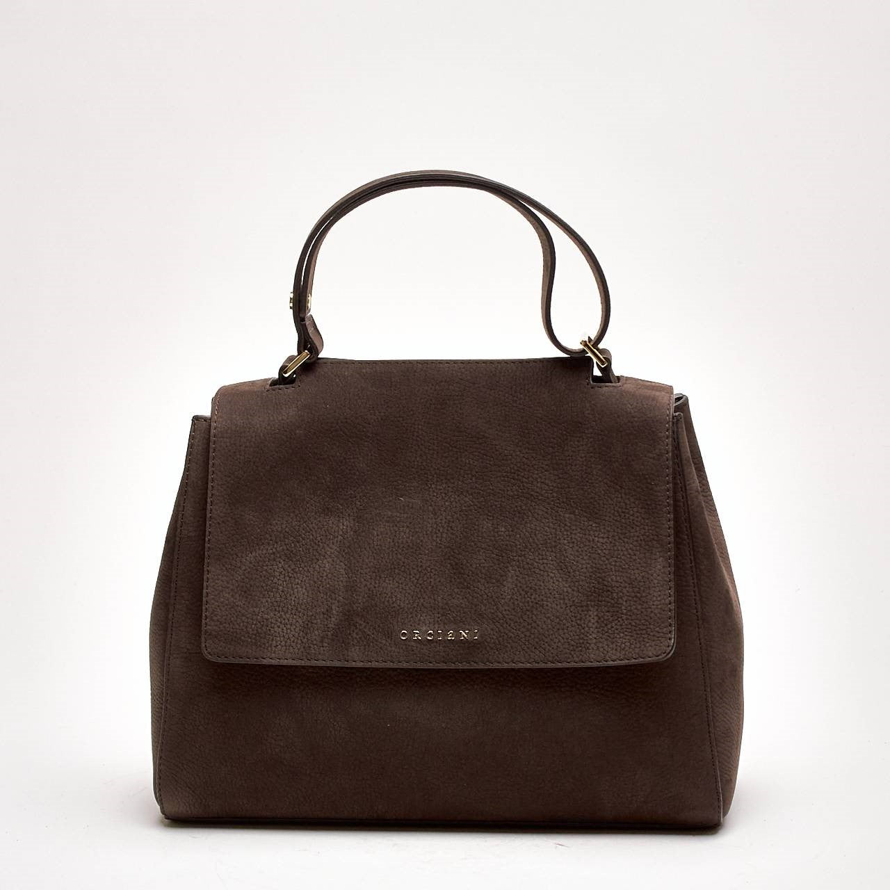 borsa sveva media in pelle testa di moro women Orciani - 8