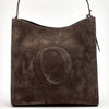 borsa her-opeach large a spalla in suede testa di moro women Orciani - 8