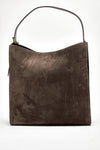 borsa her-opeach large a spalla in suede testa di moro women Orciani - 3