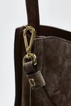 borsa her-opeach large a spalla in suede testa di moro women Orciani - 5