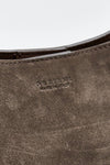 borsa her-opeach large a spalla in suede testa di moro women Orciani - 6