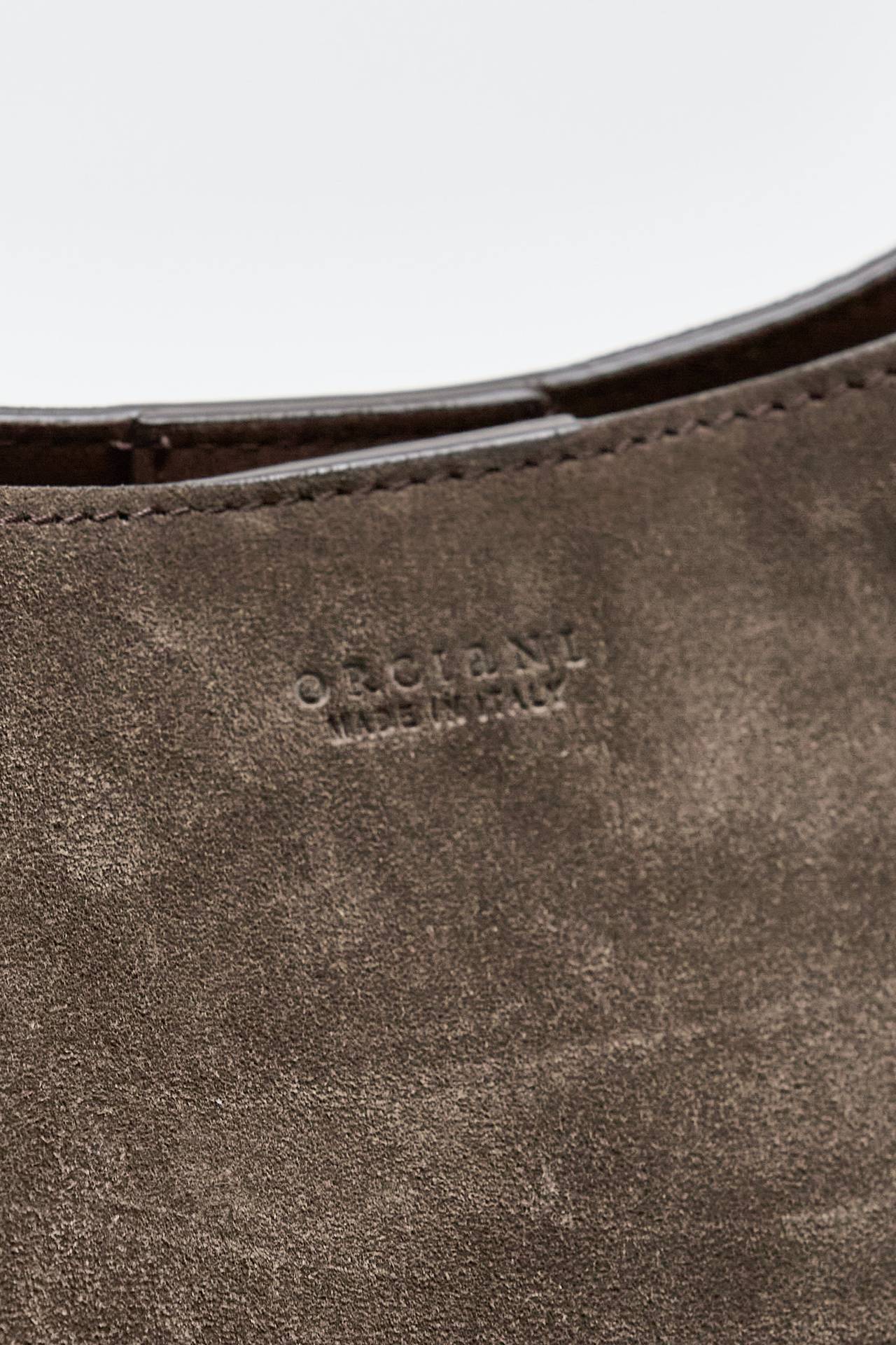 borsa her-opeach large a spalla in suede testa di moro women Orciani - 6