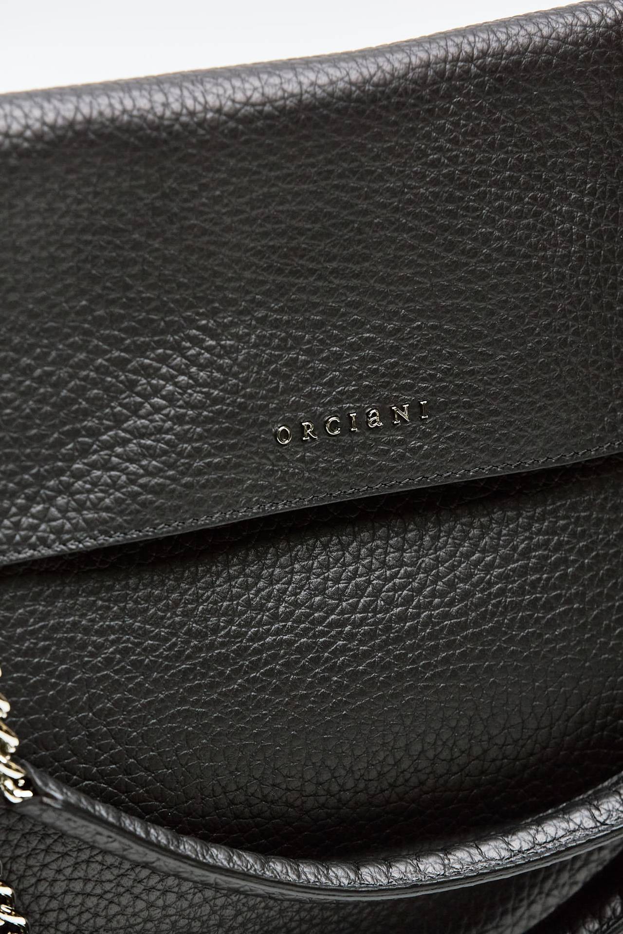 borsa venus soft midi a spalla in pelle martellata nero women Orciani - 4