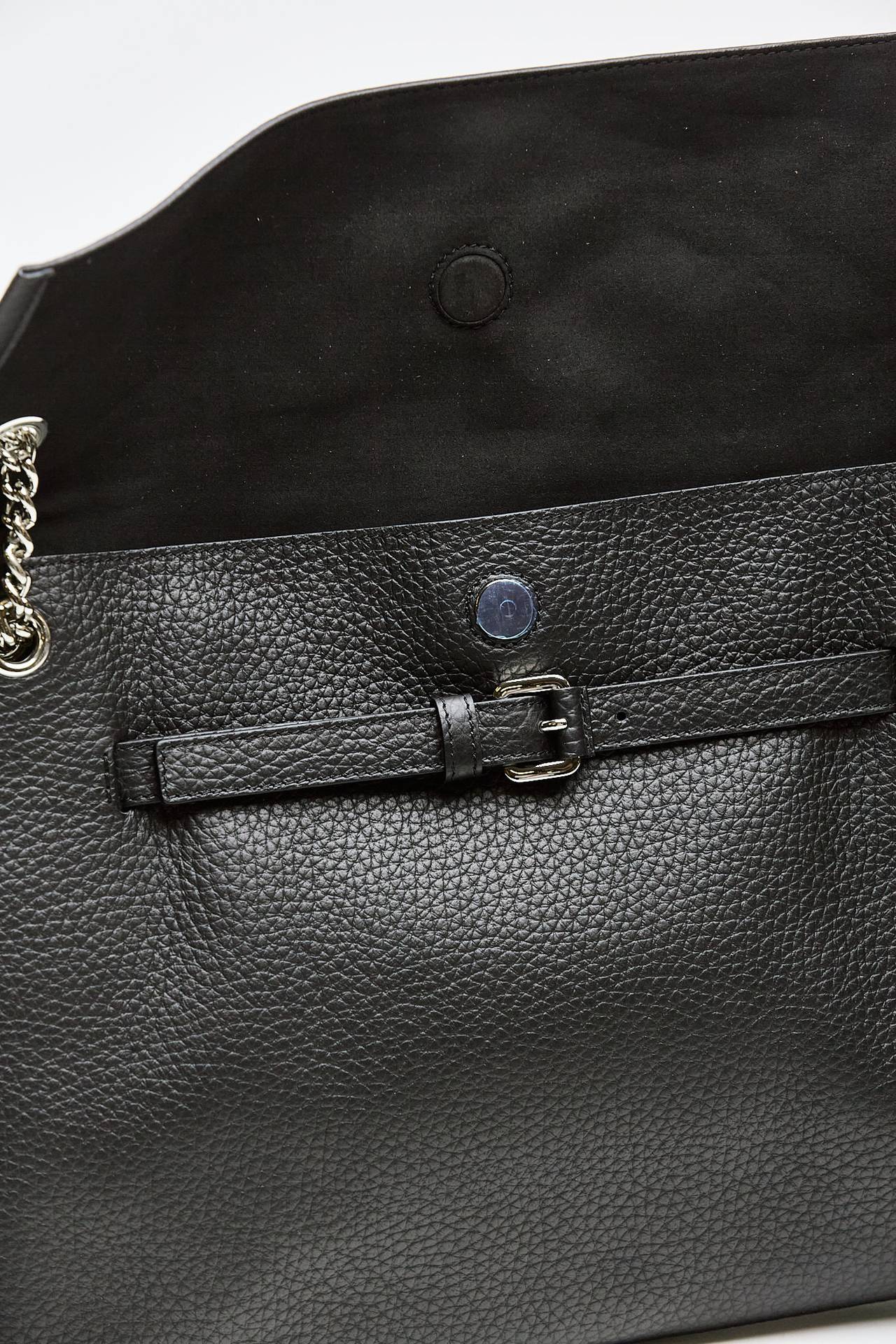 borsa venus soft midi a spalla in pelle martellata nero women Orciani - 6