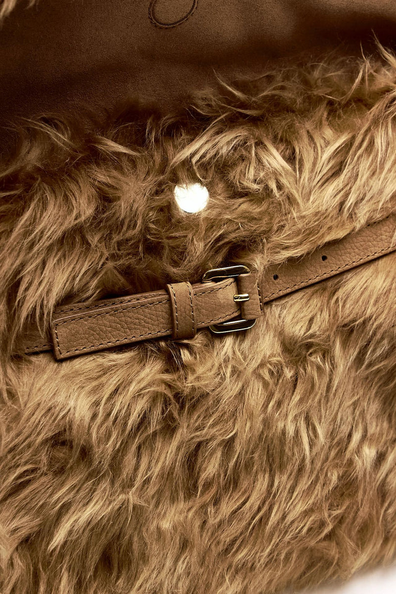 Borsa VENUS WOLF a spalla in terra women Orciani - 5