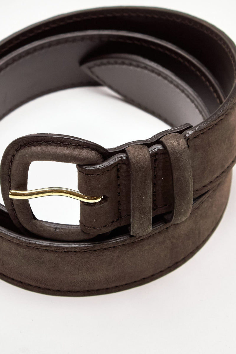 Cintura NABUCCO in pelle nabuk testa di moro women Orciani - 3