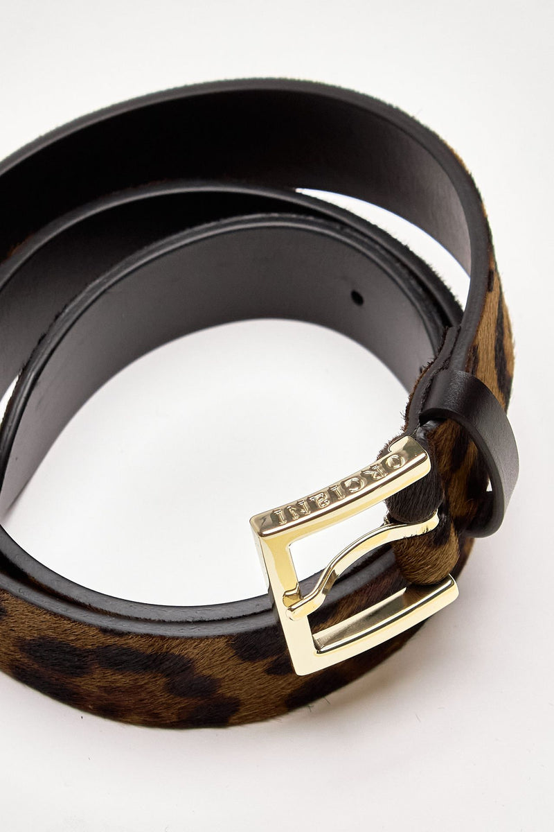 Cintura LEO in pelle stampa leopardata women Orciani - 3