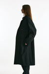 Trench over in lana tecnica nero women Paltò - 2