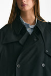 Trench over in lana tecnica nero women Paltò - 8